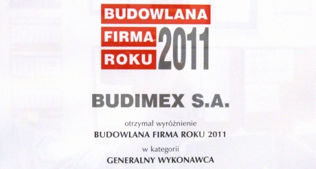 Builder Awards - Budowlana Firma roku 2011 dla Budimeksu