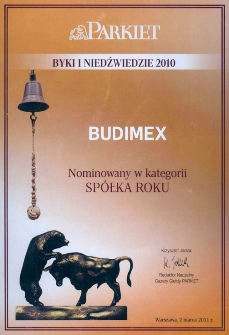 Byki i Niedźwiedzie - nominacja dla Budimeksu